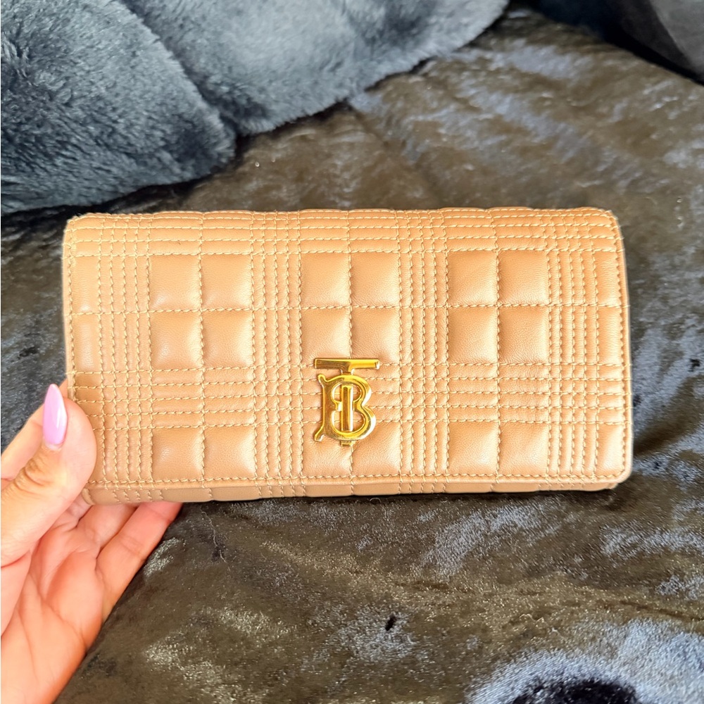 Burberry Tan Quilted Wallet